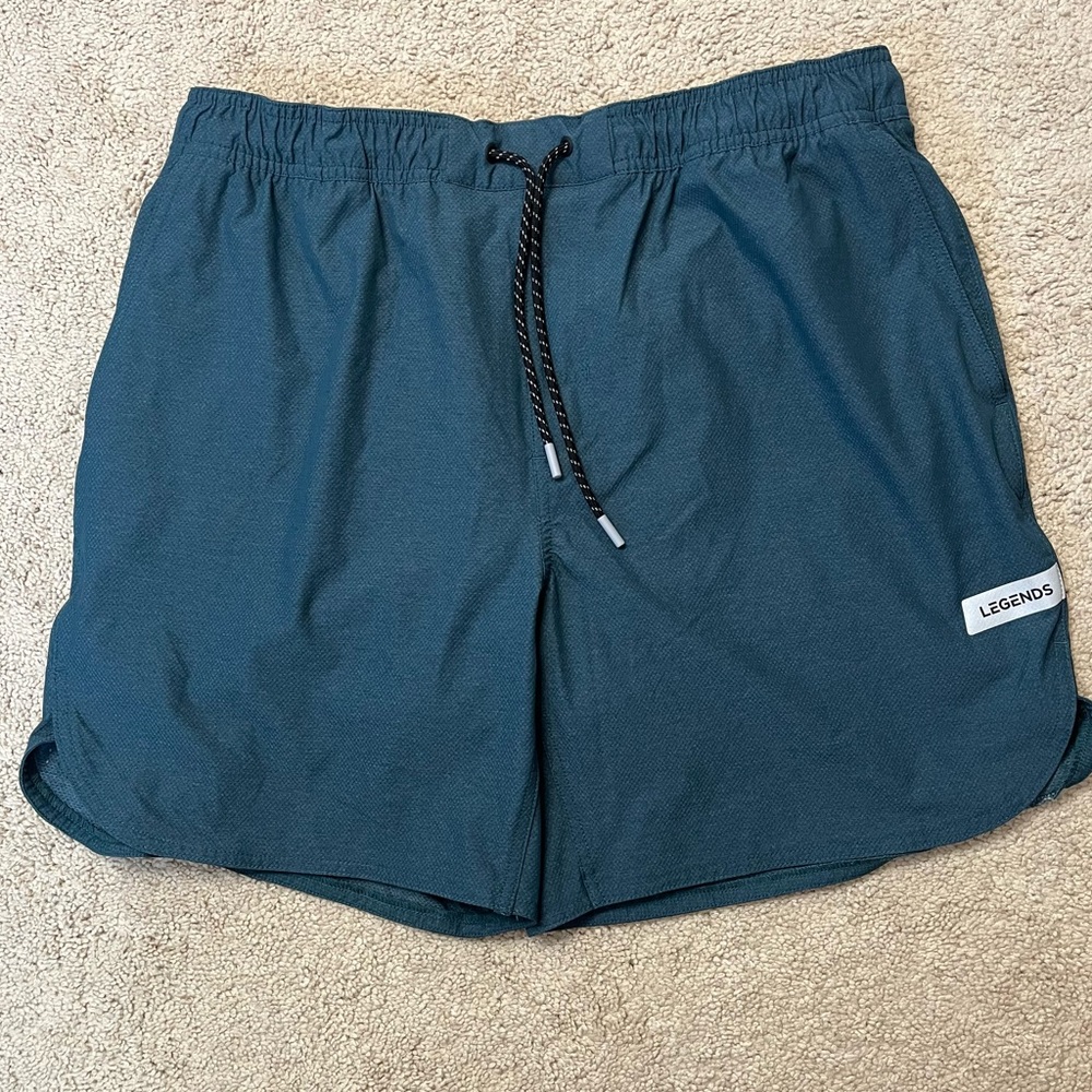 LEGENDS Men's Athletic Shorts in Teal Blue